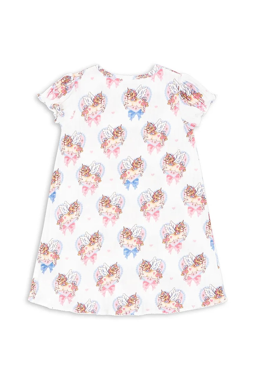 Хлопковое детское платье Konges Sløjd MALLOU DRESS GOTS цвет белый mini прямое KS103245 Хлопковое детское платье Konges Sløjd MALLOU DRESS GOTS цвет белый mini прямое KS103245