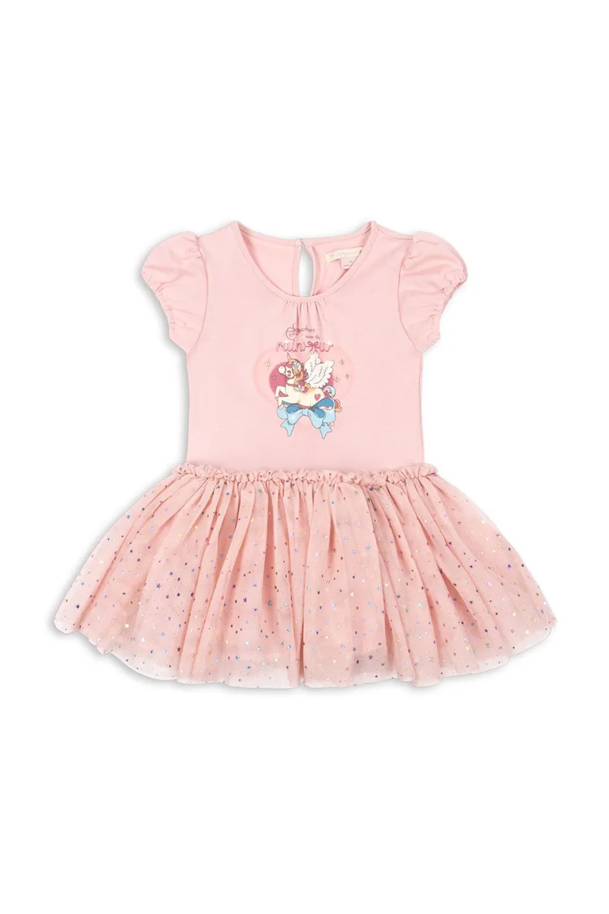 Детское платье Konges Sløjd ADA FAIRY BALLERINA GLITTER DRESS цвет розовый mini расклешённое KS103299 Детское платье Konges Sløjd ADA FAIRY BALLERINA GLITTER DRESS цвет розовый mini расклешённое KS103299