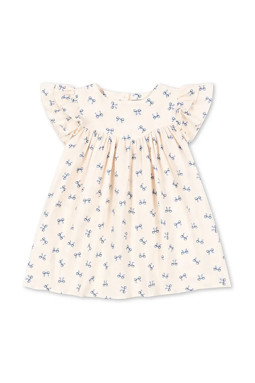 Konges Sløjd rochie COCO DRESS GOTS culoarea alb, mini, evazați, KS103059