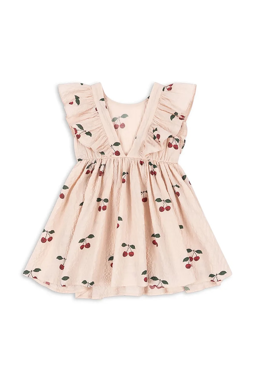 Платье Konges Sløjd ELIN DRESS GOTS цвет бежевый mini расклешённое KS103169 Платье Konges Sløjd ELIN DRESS GOTS цвет бежевый mini расклешённое KS103169