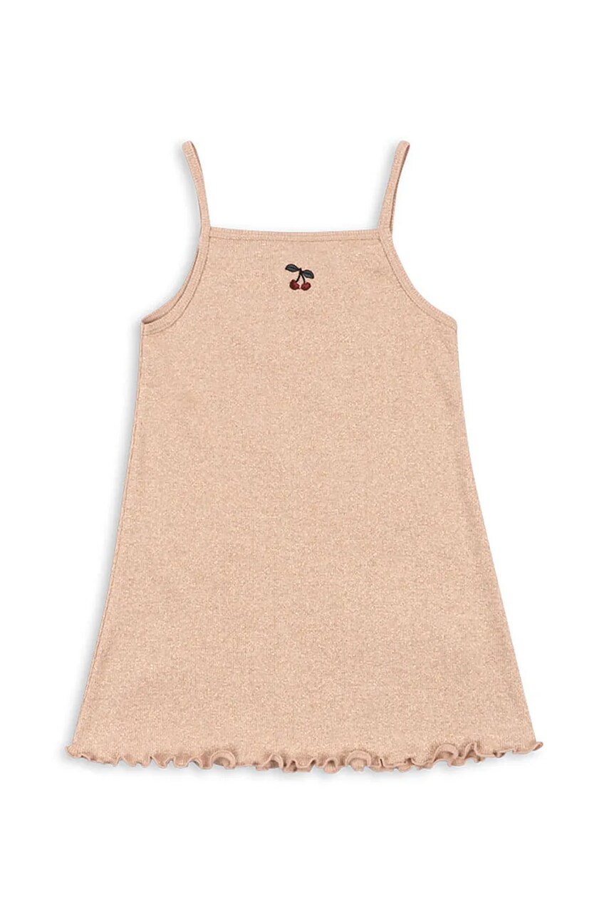 Konges Sløjd rochie ROLI STRAP DRESS culoarea portocaliu, mini, drept, KS103316