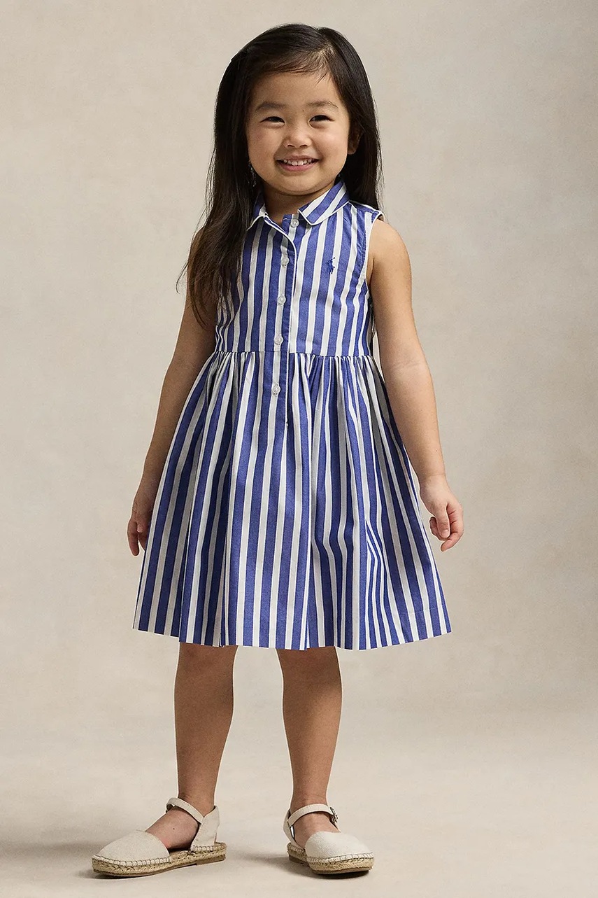 Levně Šaty Polo Ralph Lauren tmavomodrá barva, mini, 312964964001