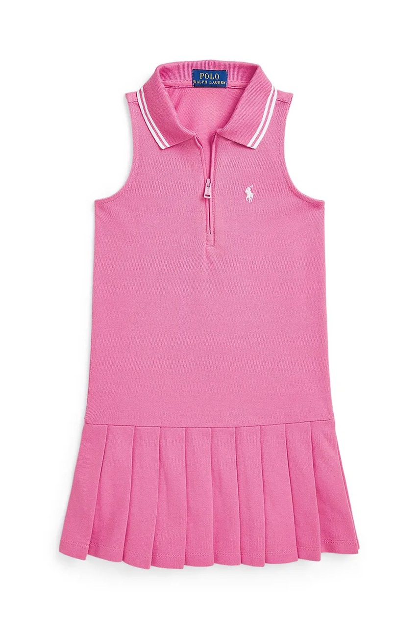Детское платье Polo Ralph Lauren цвет розовый mini прямое 312965016001 Детское платье Polo Ralph Lauren цвет розовый mini прямое 312965016001
