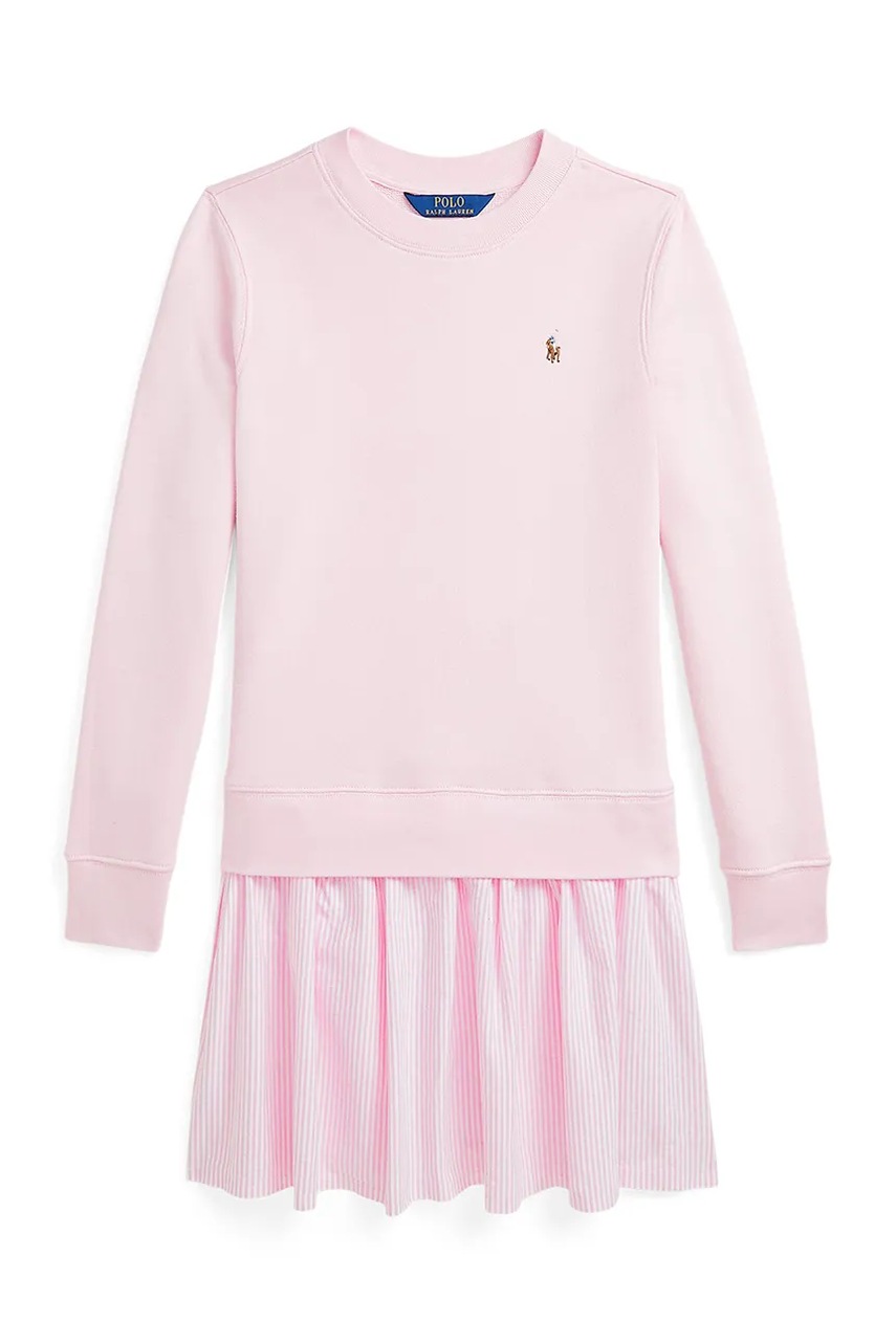 Levně Dívčí šaty Polo Ralph Lauren růžová barva, mini, 313965124001