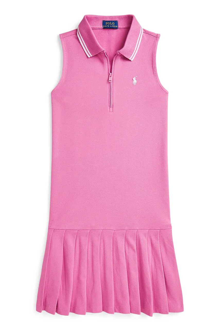 Детское платье Polo Ralph Lauren цвет розовый mini расклешённое 313965016001