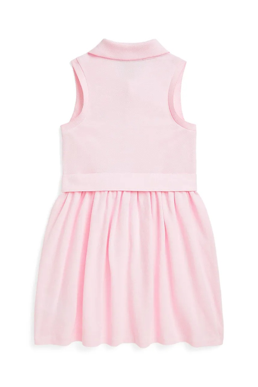 Хлопковое детское платье Polo Ralph Lauren цвет фиолетовый mini расклешённое 312966714004