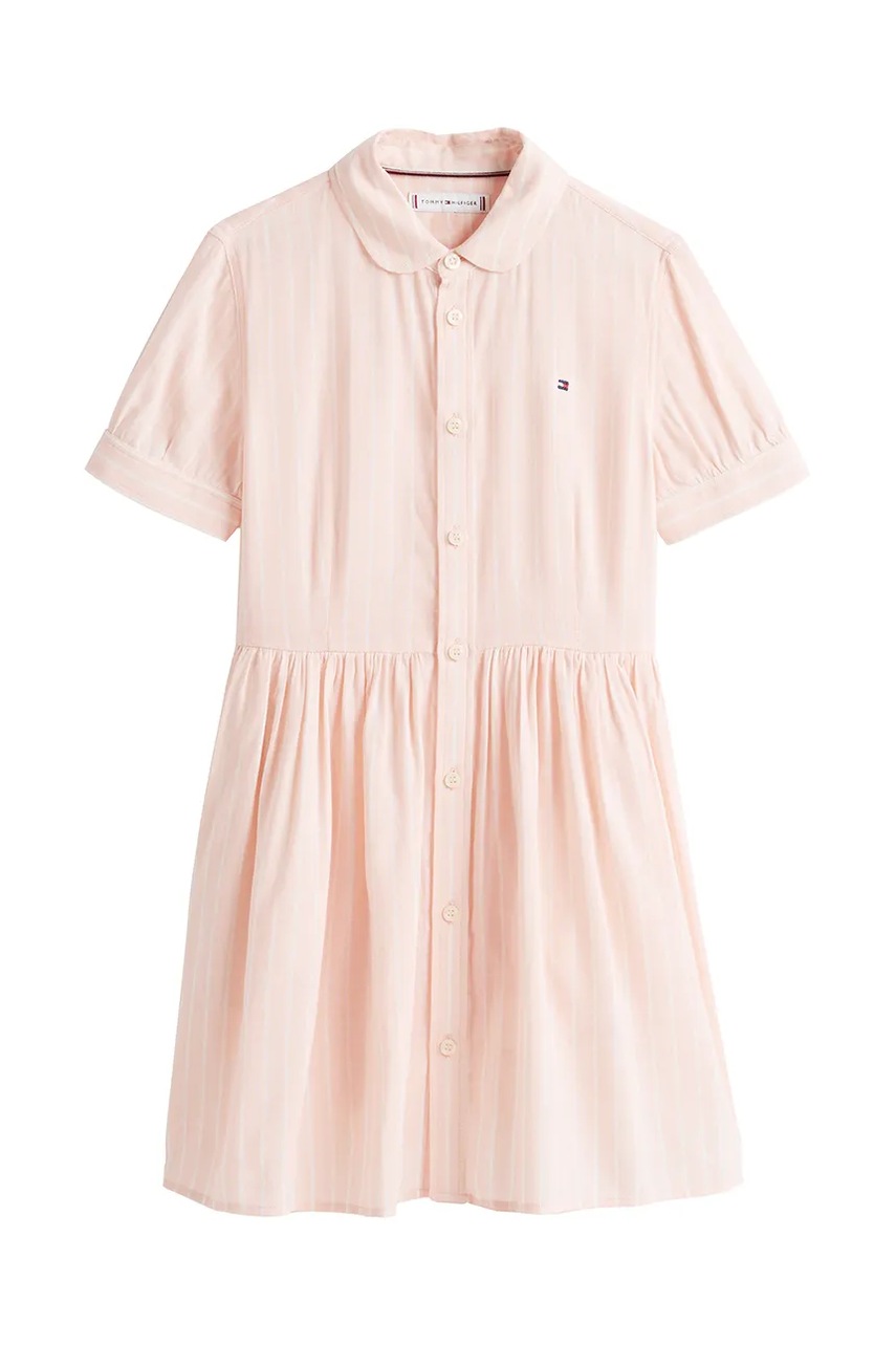 Детское платье Tommy Hilfiger цвет оранжевый mini прямое KG0KG08579