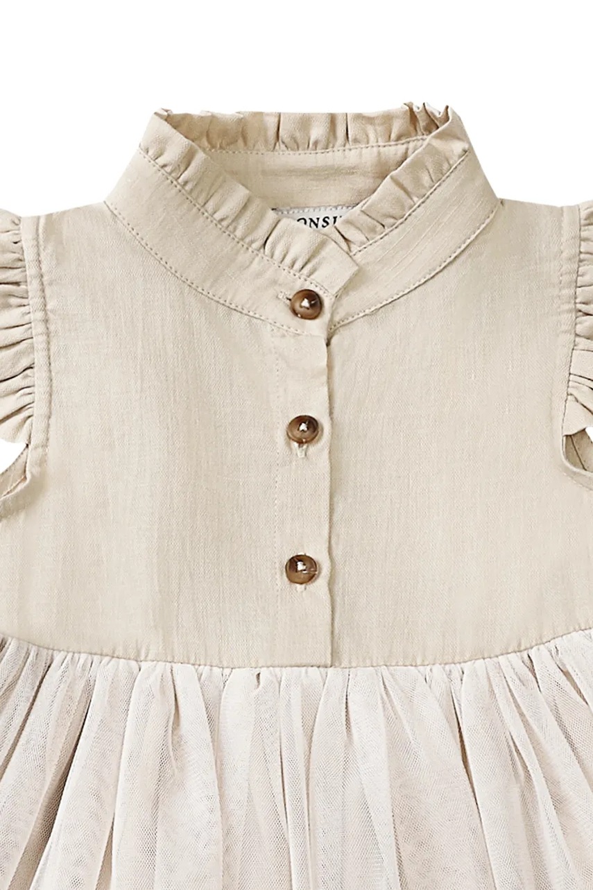 Donsje gyerek ruha Fleurance Dress bézs, mini, harang alakú, 4062900 termék 2. képe