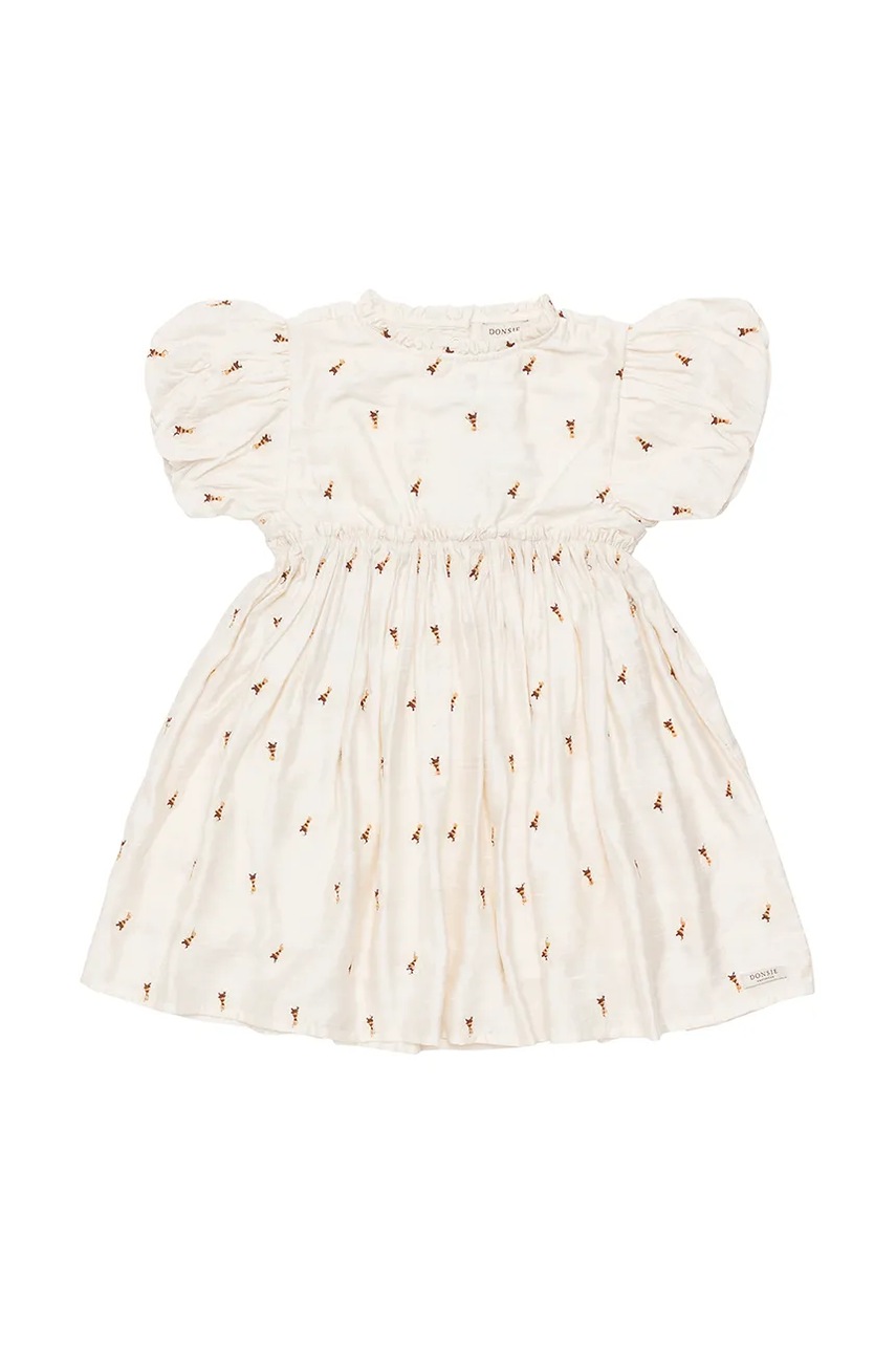Платье Donsje Clarize Dress Bees цвет белый mini расклешённое 4095002 Платье Donsje Clarize Dress Bees цвет белый mini расклешённое 4095002