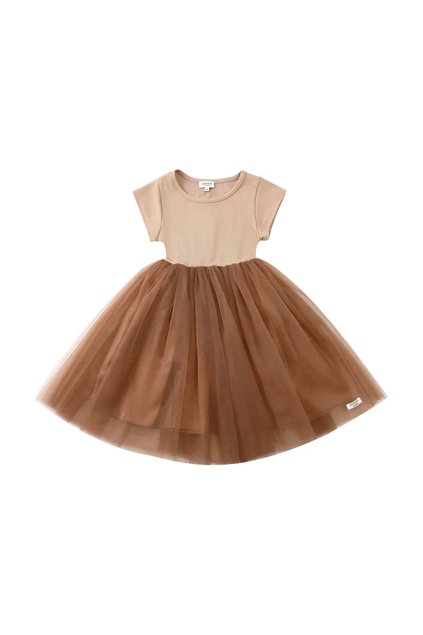 Детское платье Donsje Timie Dress цвет розовый mini расклешённое 4098200 Детское платье Donsje Timie Dress цвет розовый mini расклешённое 4098200