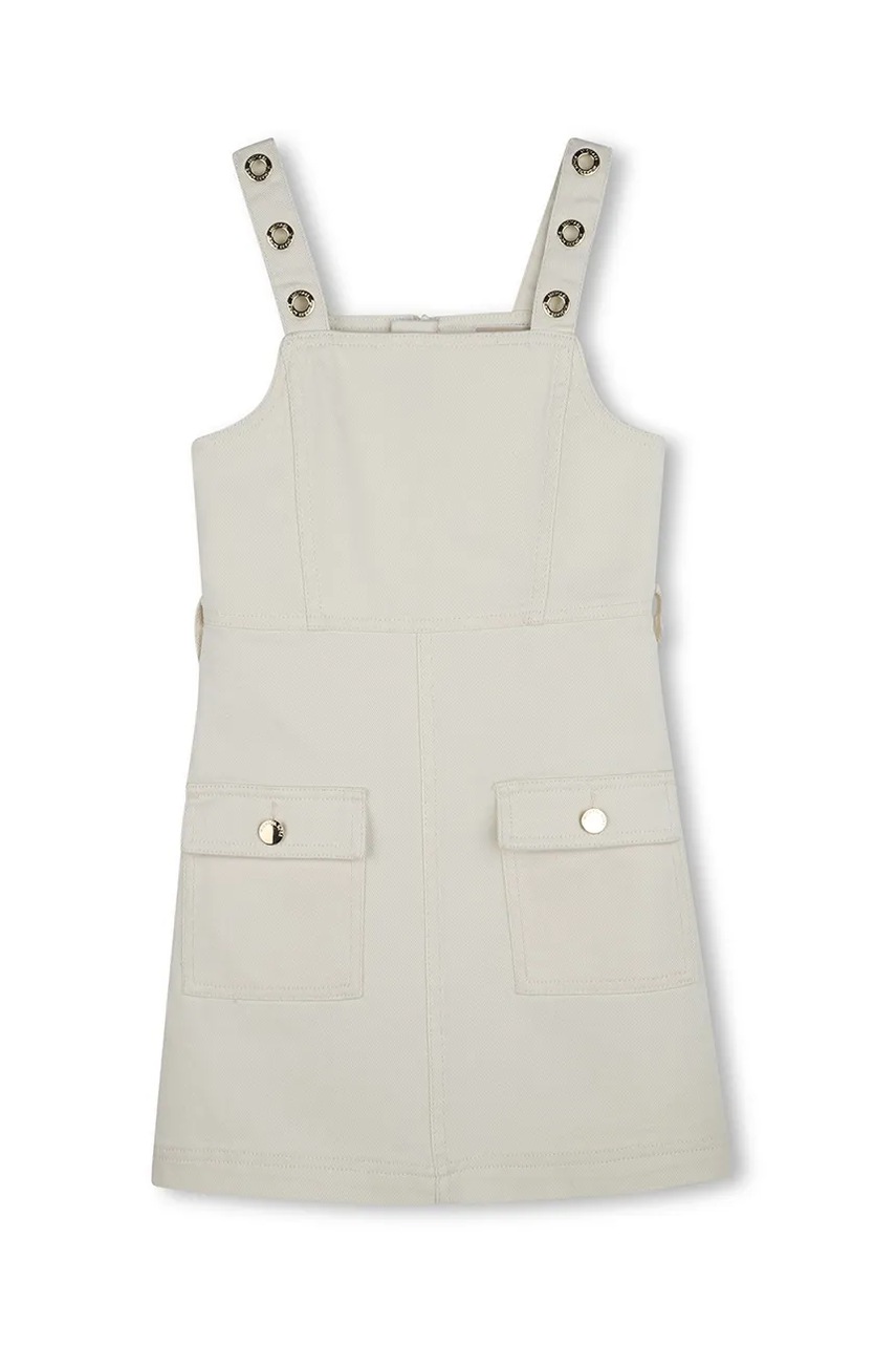 Дитяча бавовняна сукня Michael Kors колір бежевий mini пряма R30352