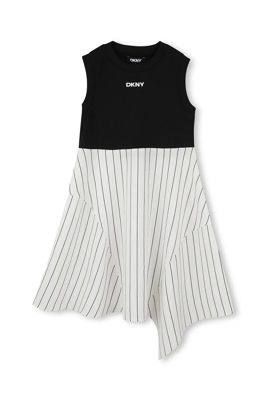 Дитяча сукня Dkny колір чорний mini розкльошена D62331