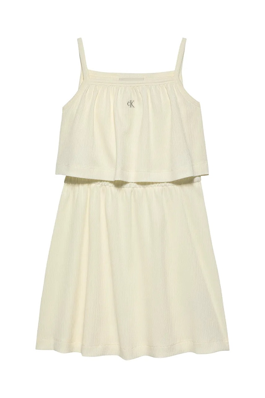 Детское платье Calvin Klein Jeans цвет бежевый mini прямое IG0IG02903