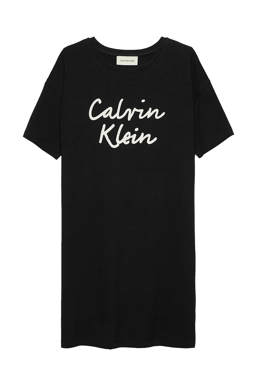 Дитяча сукня Calvin Klein Jeans колір чорний mini пряма IG0IG02912