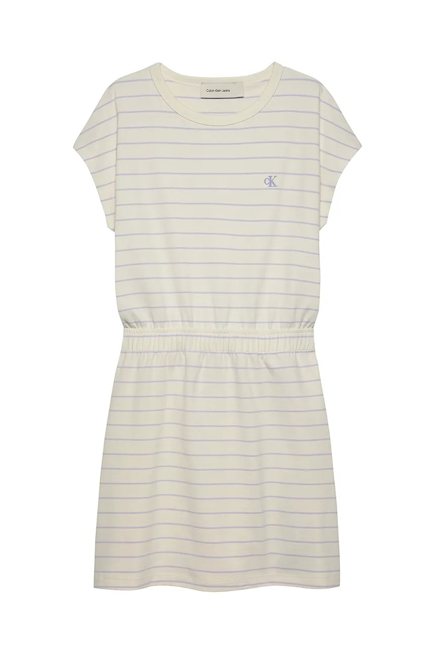 Детское платье Calvin Klein Jeans цвет бежевый mini прямое IG0IG02929