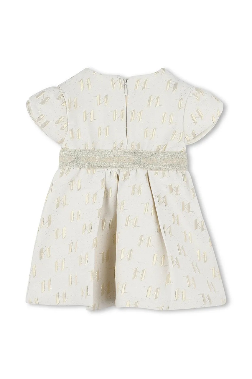 Детское платье Karl Lagerfeld цвет бежевый mini расклешённое Z30515