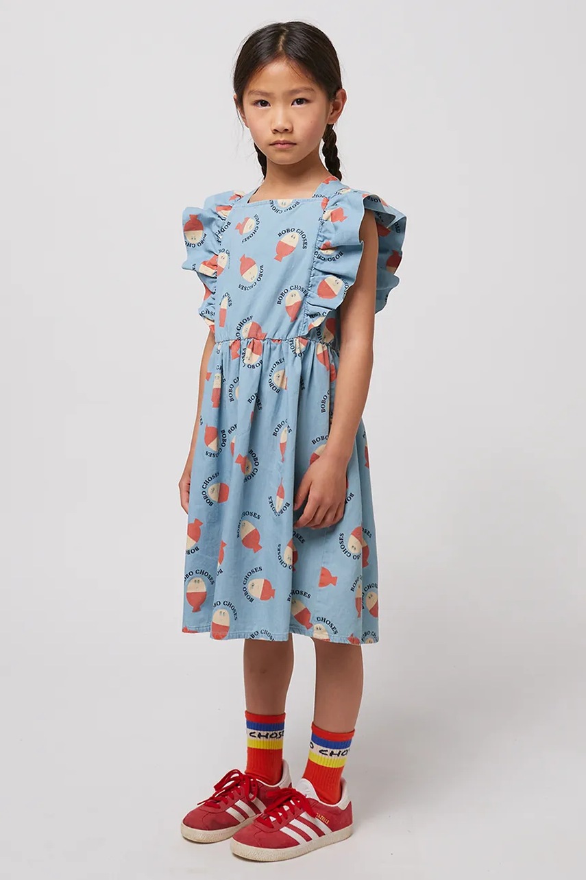 Παιδικό βαμβακερό φόρεμα Bobo Choses Morning Egg φωτογραφία