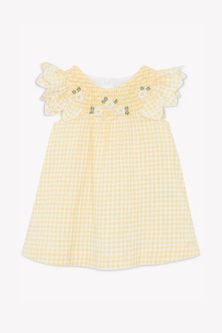 Tartine et Chocolat rochie fete culoarea galben, mini, evazati, CA30031