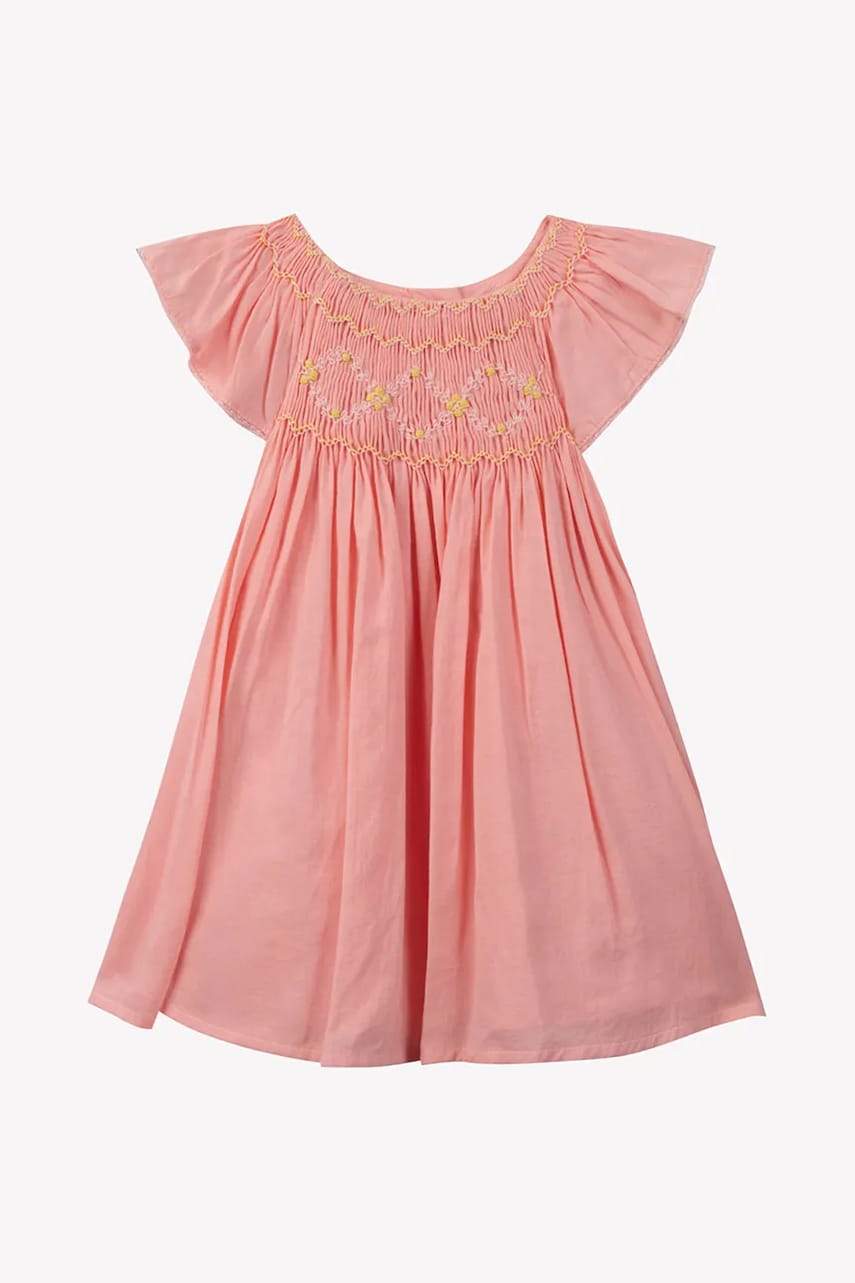 Tartine et Chocolat rochie din bumbac pentru copii culoarea roz, mini, evazată, CA30161