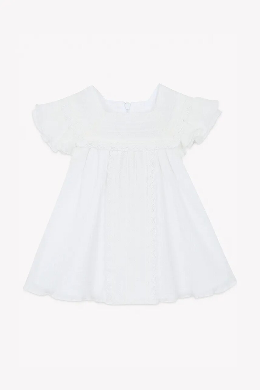 Tartine et Chocolat rochie din bumbac pentru copii culoarea bej, mini, evazati, CA30231