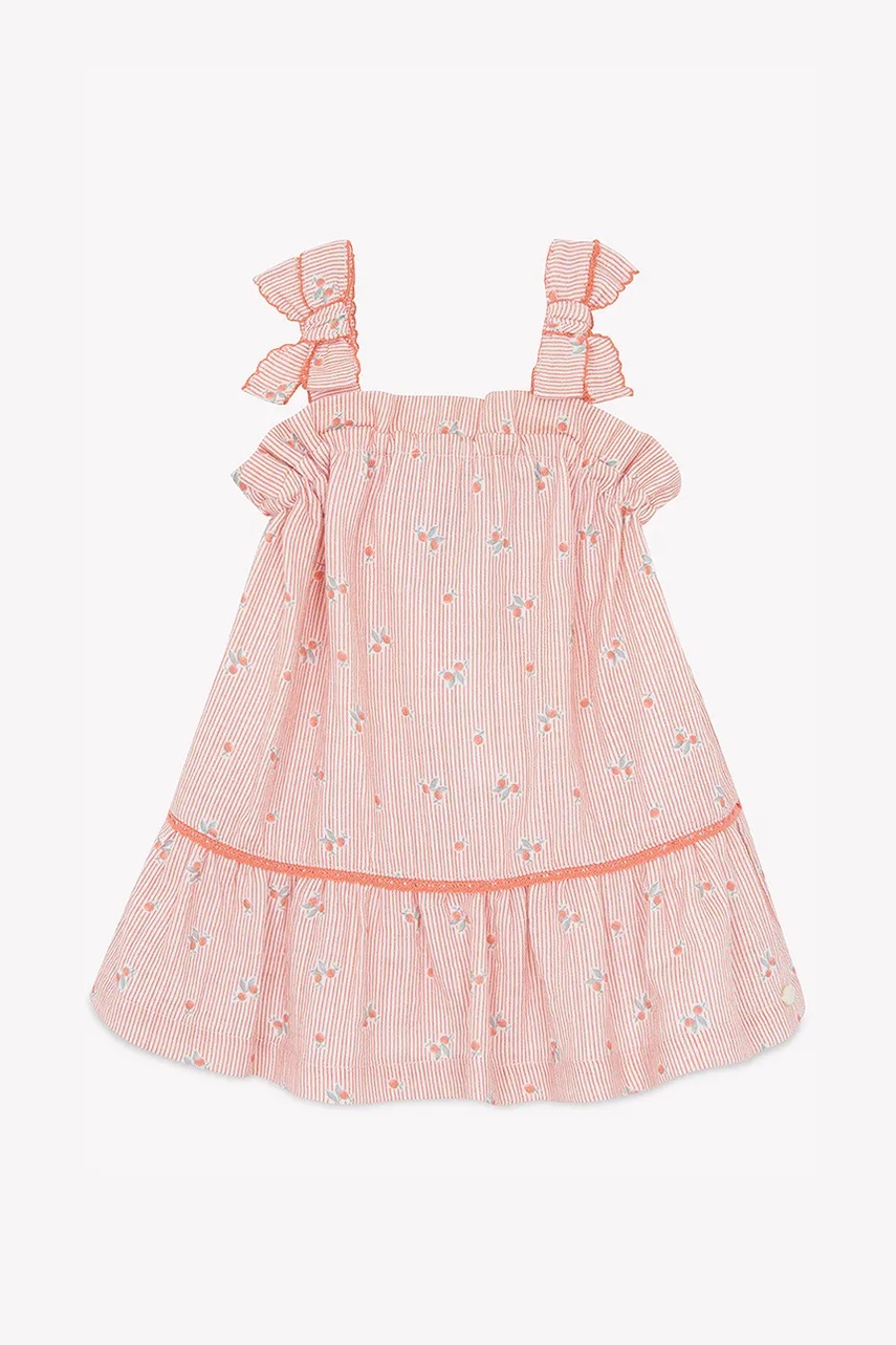 Tartine et Chocolat rochie din bumbac pentru bebeluși culoarea portocaliu, mini, oversize, CA30021