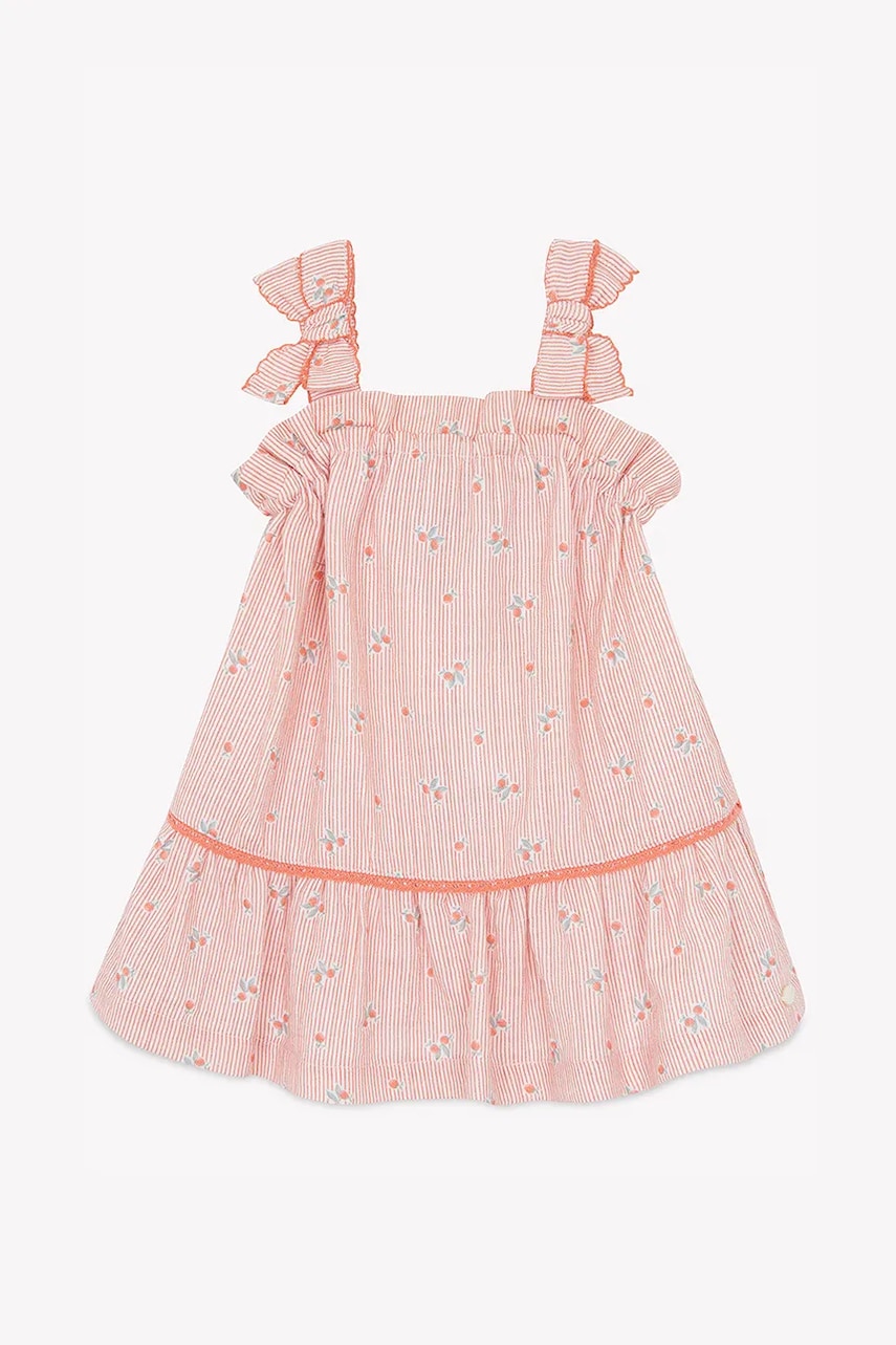 Детское хлопковое платье Tartine et Chocolat цвет оранжевый mini oversize CA30021 Детское хлопковое платье Tartine et Chocolat цвет оранжевый mini oversize CA30021