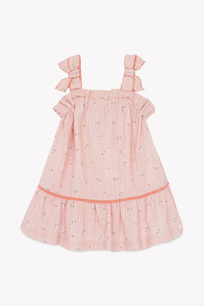 Tartine et Chocolat rochie din bumbac pentru copii culoarea portocaliu, mini, oversize, CA30021