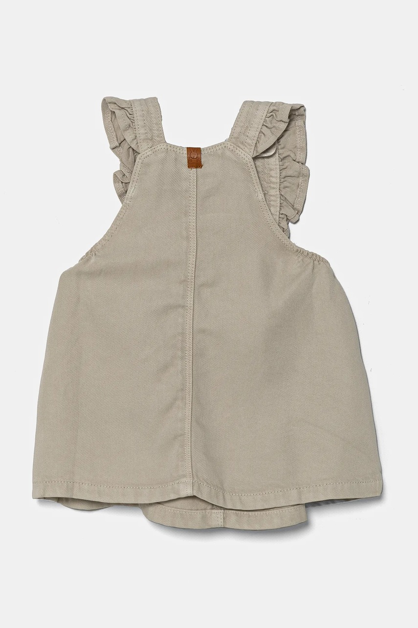 Платье для младенцев United Colors of Benetton цвет бежевый midi расклешённое 41AQAV00M