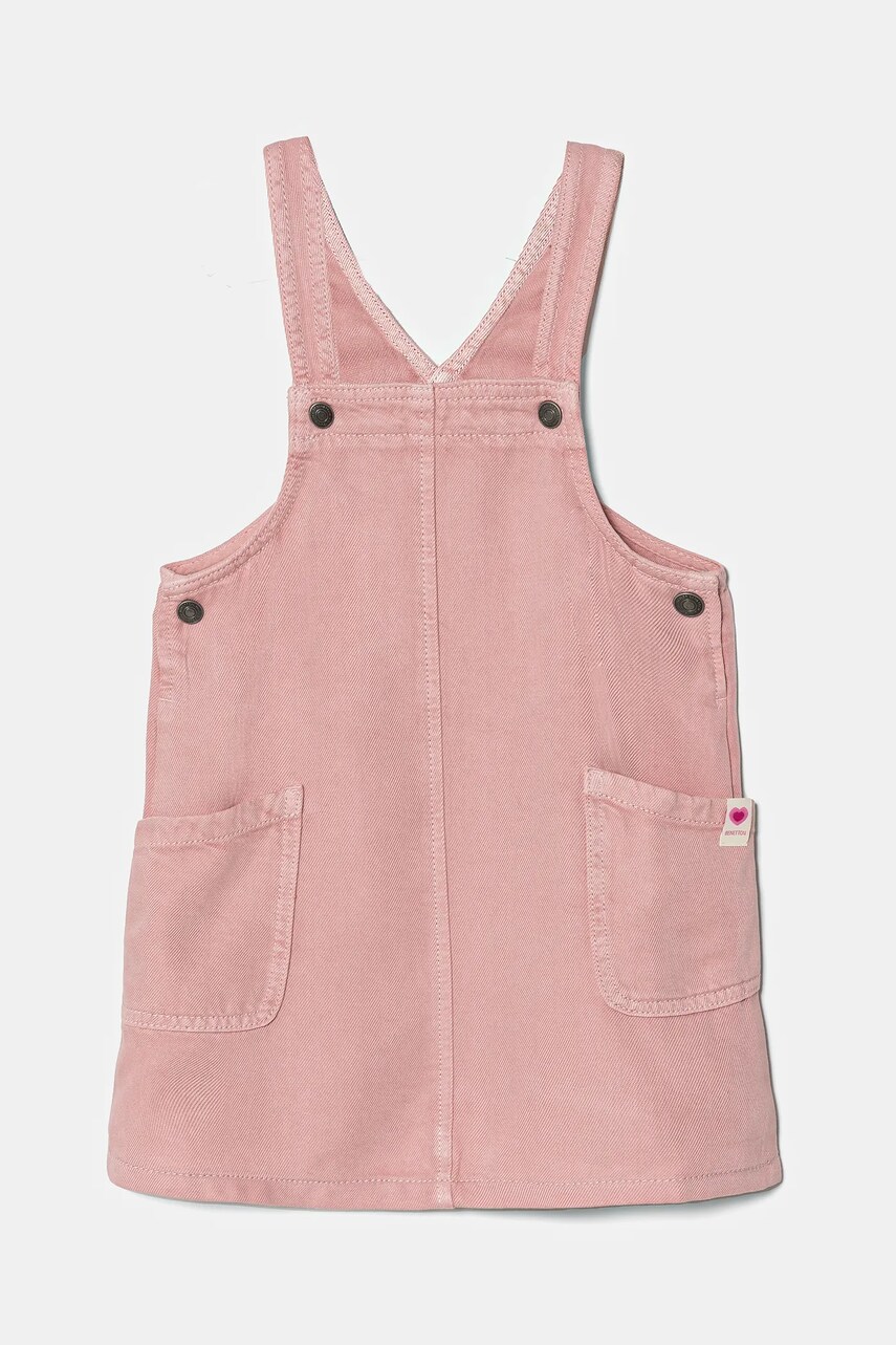 United Colors of Benetton rochie fete culoarea roz, mini, drept, 41AQGT00L United Colors of Benetton rochie fete culoarea roz, mini, drept, 41AQGT00L