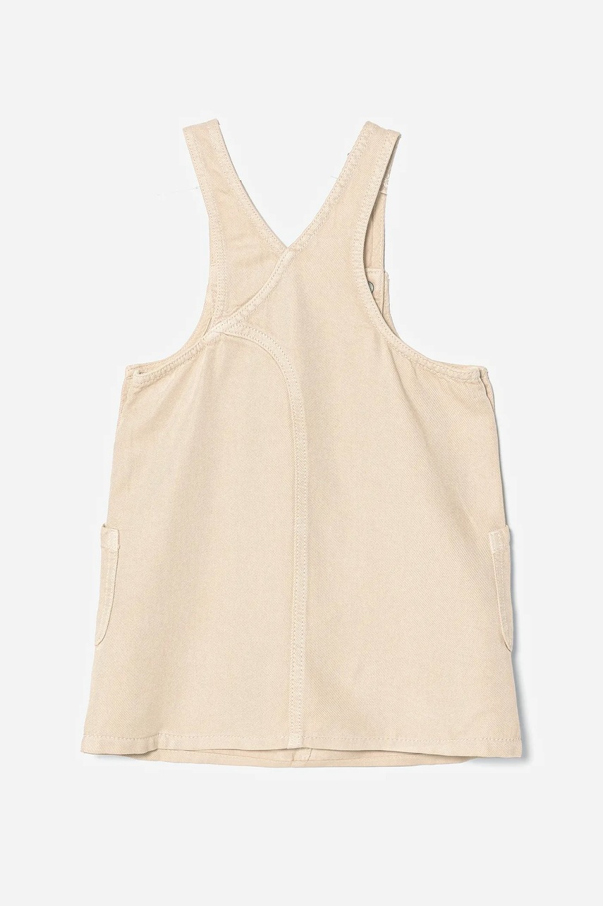 Детское платье United Colors of Benetton цвет бежевый mini прямое 41AQGT00L