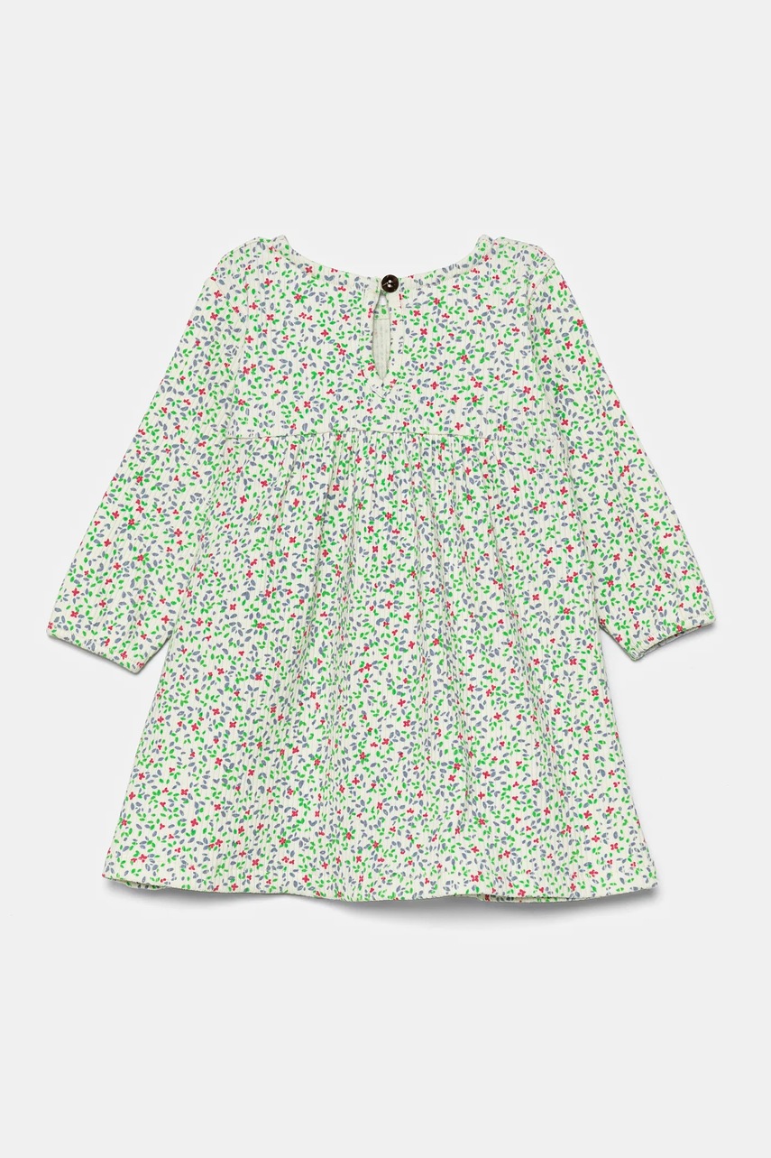 Детское платье United Colors of Benetton цвет белый midi расклешённое 3OBQAV00H Детское платье United Colors of Benetton цвет белый midi расклешённое 3OBQAV00H