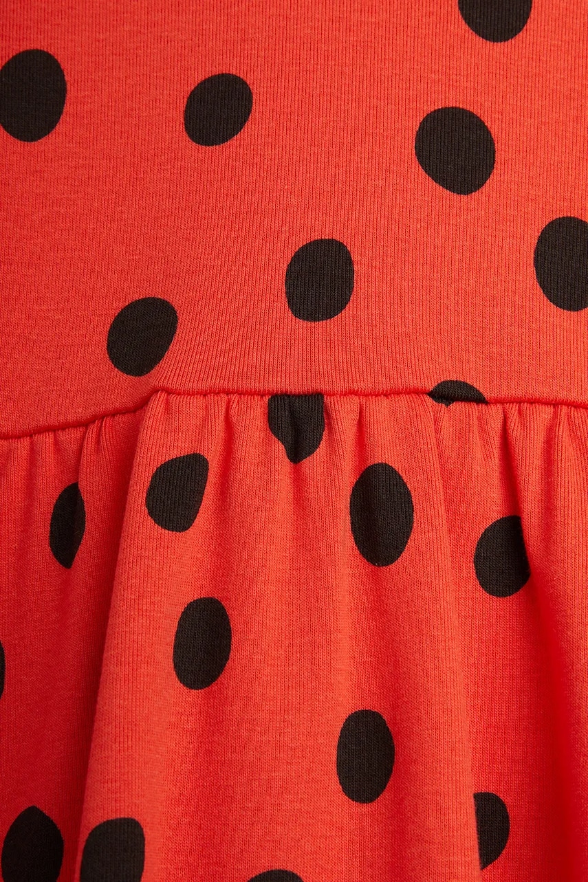 Dievčenské bavlnené šaty Mini Rodini Dots