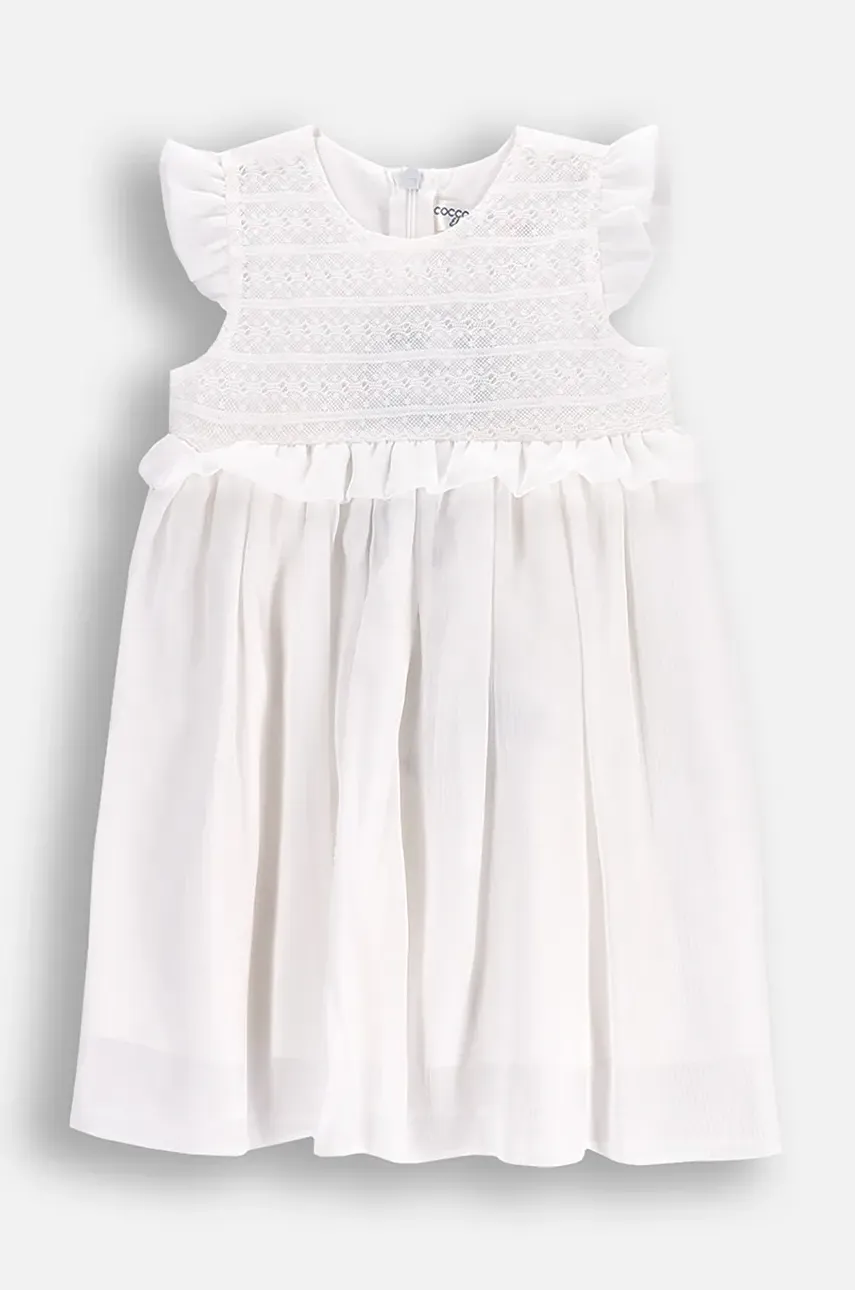 Coccodrillo rochie bebe culoarea bej, mini, drept, ELEGANT BABY GIRL