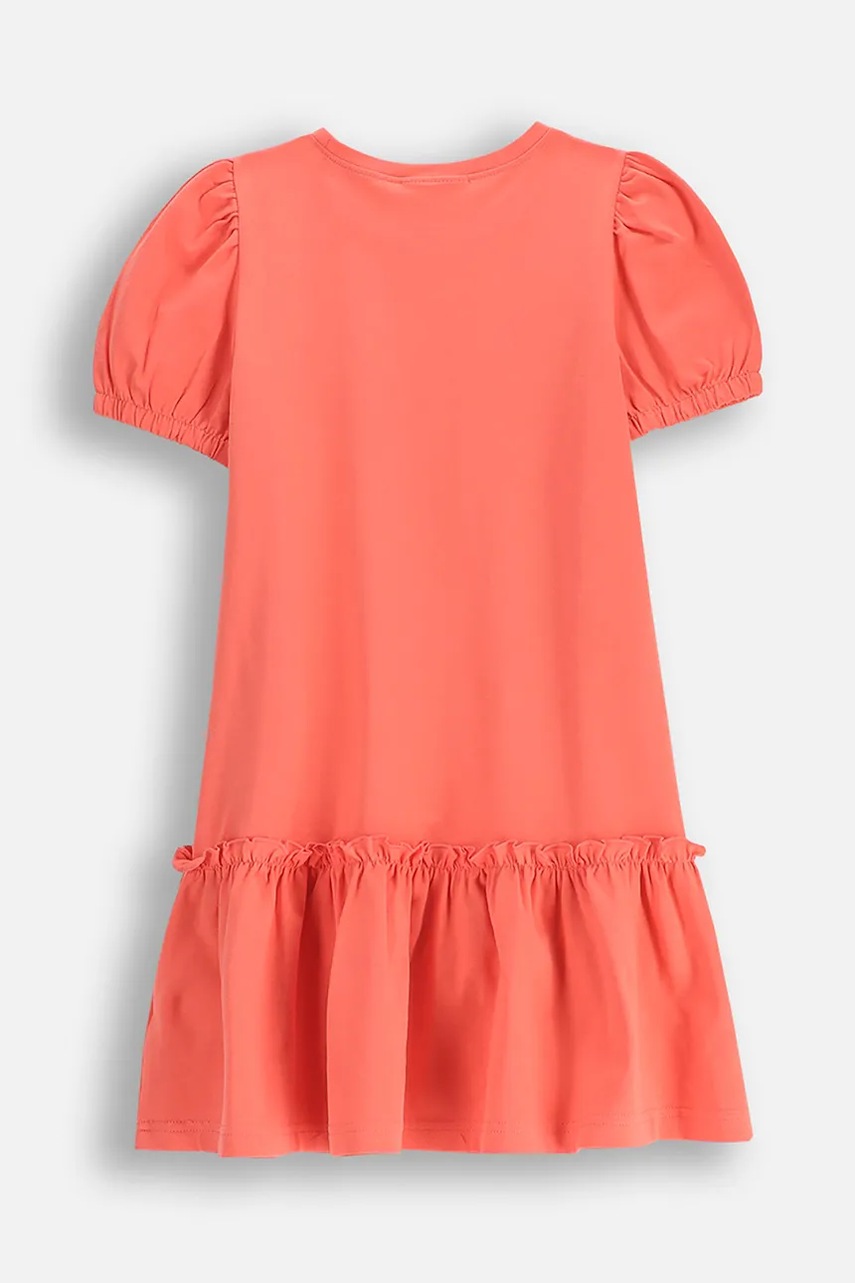 Детское платье Coccodrillo цвет оранжевый mini прямое NOSTALGIC MEADOW GIRL KIDS