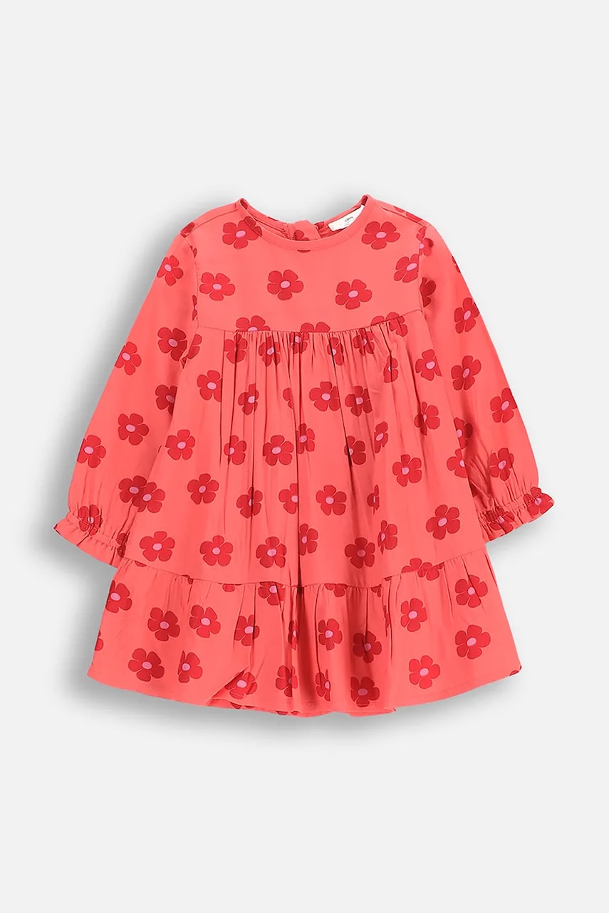 Coccodrillo rochie bebe culoarea portocaliu, mini, evazată, NOSTALGIC MEADOW GIRL NEWBORN
