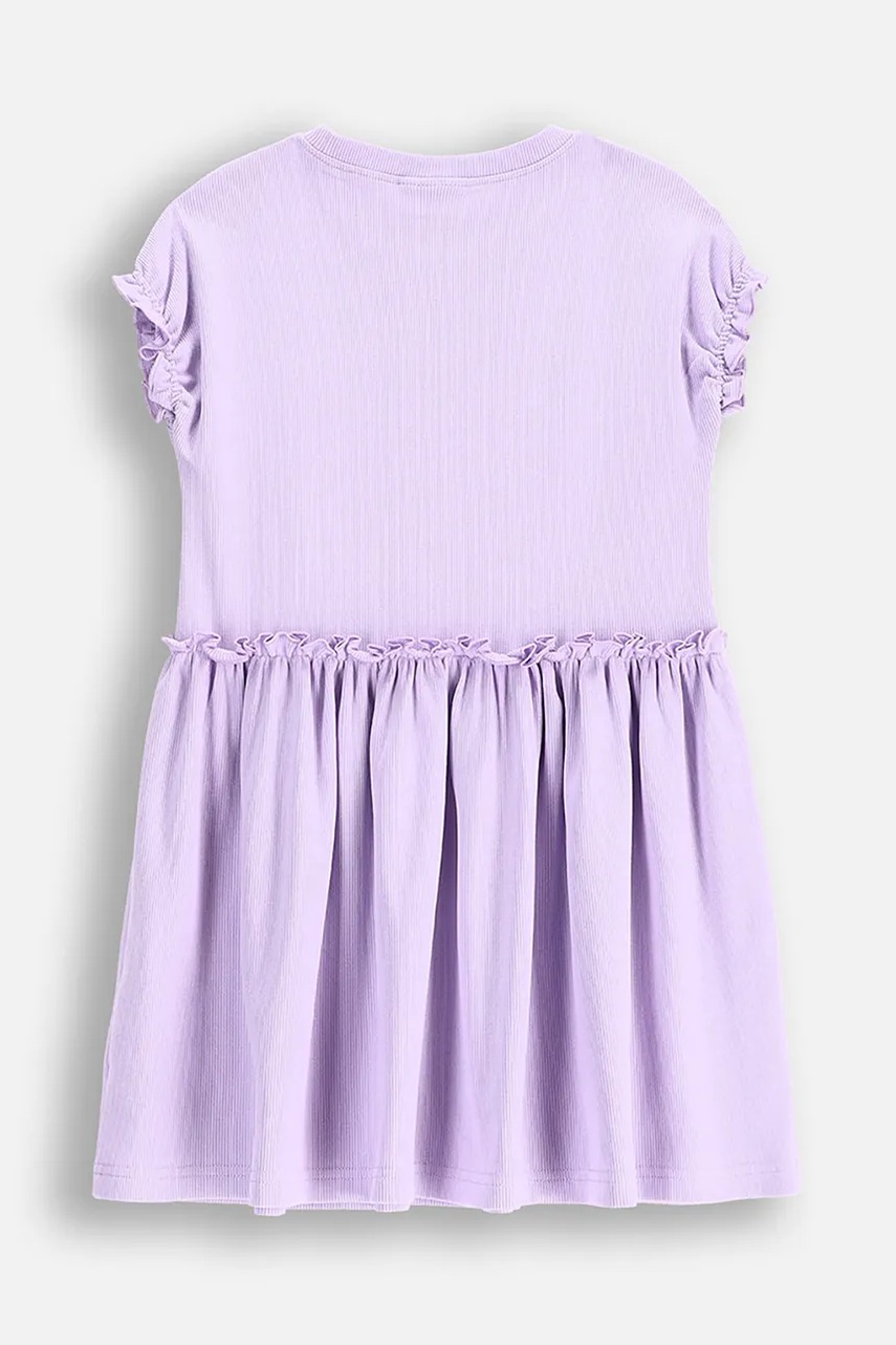 Платье Coccodrillo цвет фиолетовый midi расклешённое REBEL GIRL KIDS