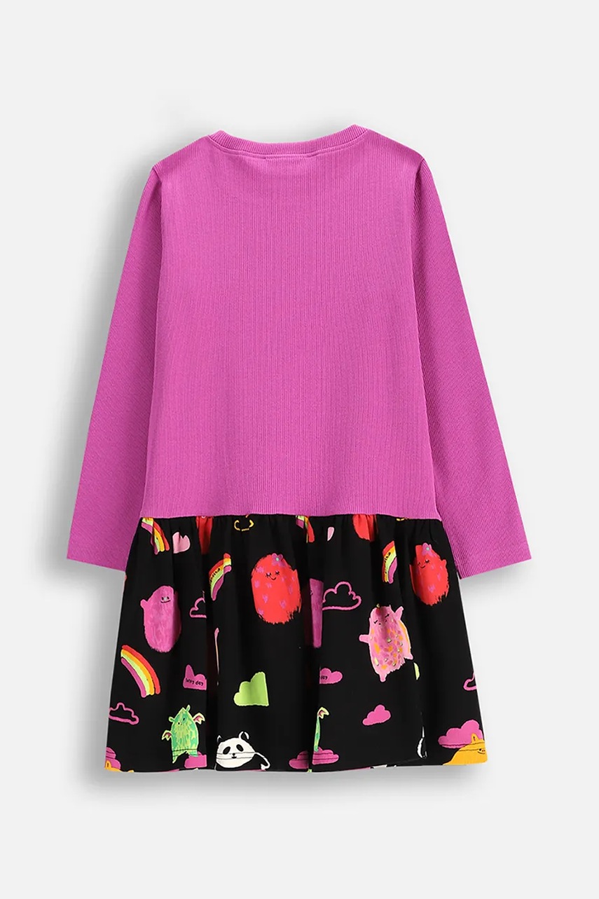 Платье Coccodrillo цвет фиолетовый midi прямое REBEL GIRL KIDS