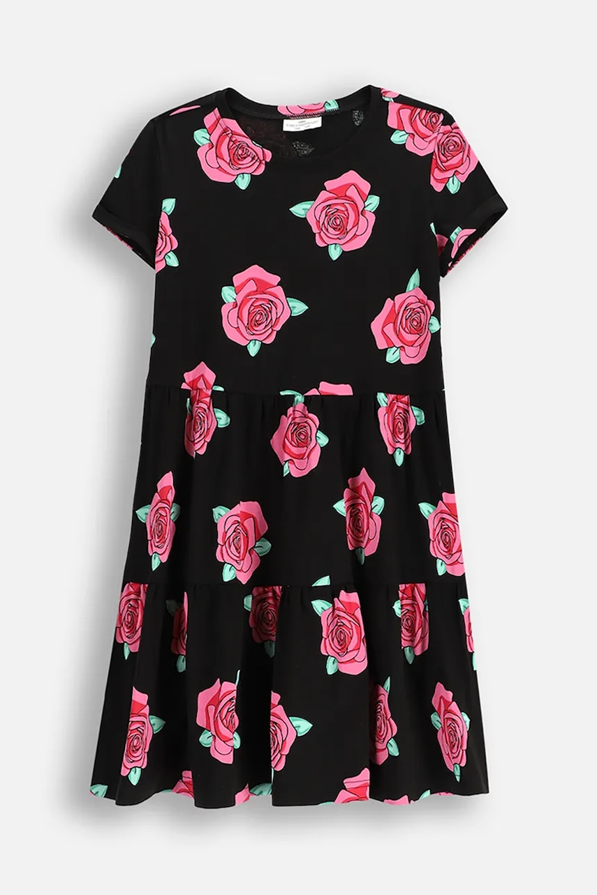 Coccodrillo rochie culoarea negru, midi, drept, EVERYDAY GIRL Coccodrillo rochie culoarea negru, midi, drept, EVERYDAY GIRL