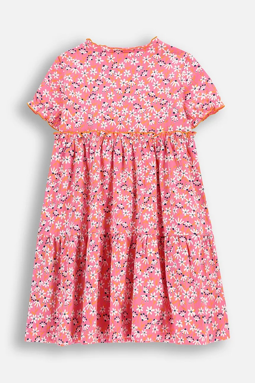 Детское платье Coccodrillo цвет розовый mini расклешённое FLOWER PARADISE GIRL KIDS