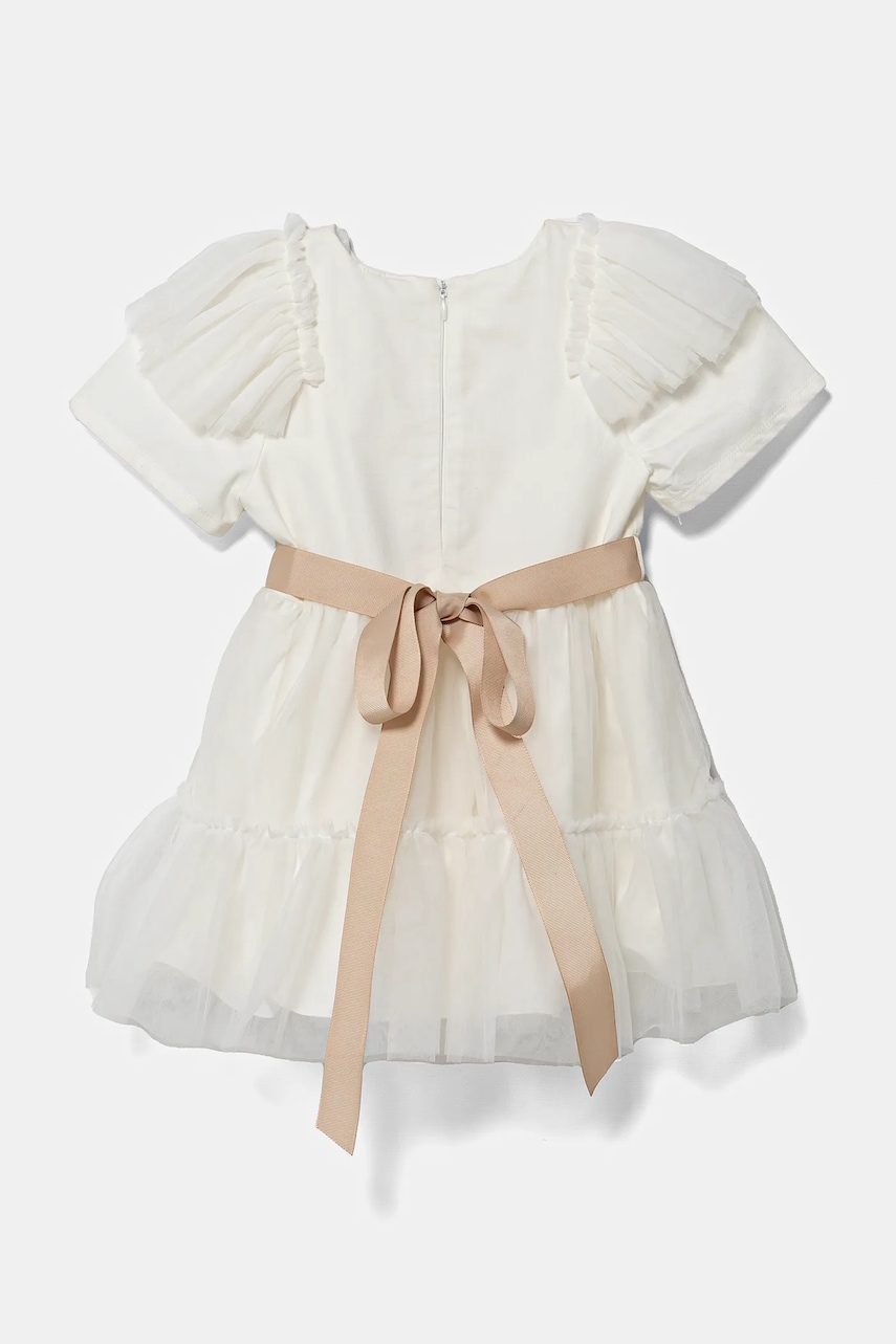 Детское платье Jamiks SOLANA II цвет белый mini расклешённое JLH129 Детское платье Jamiks SOLANA II цвет белый mini расклешённое JLH129