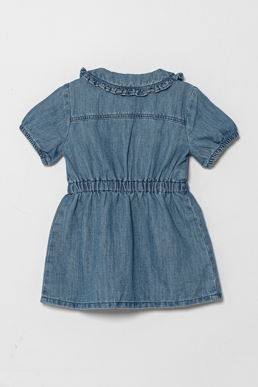 Детское джинсовое платье United Colors of Benetton mini расклешённое 41DWGV029 Детское джинсовое платье United Colors of Benetton mini расклешённое 41DWGV029