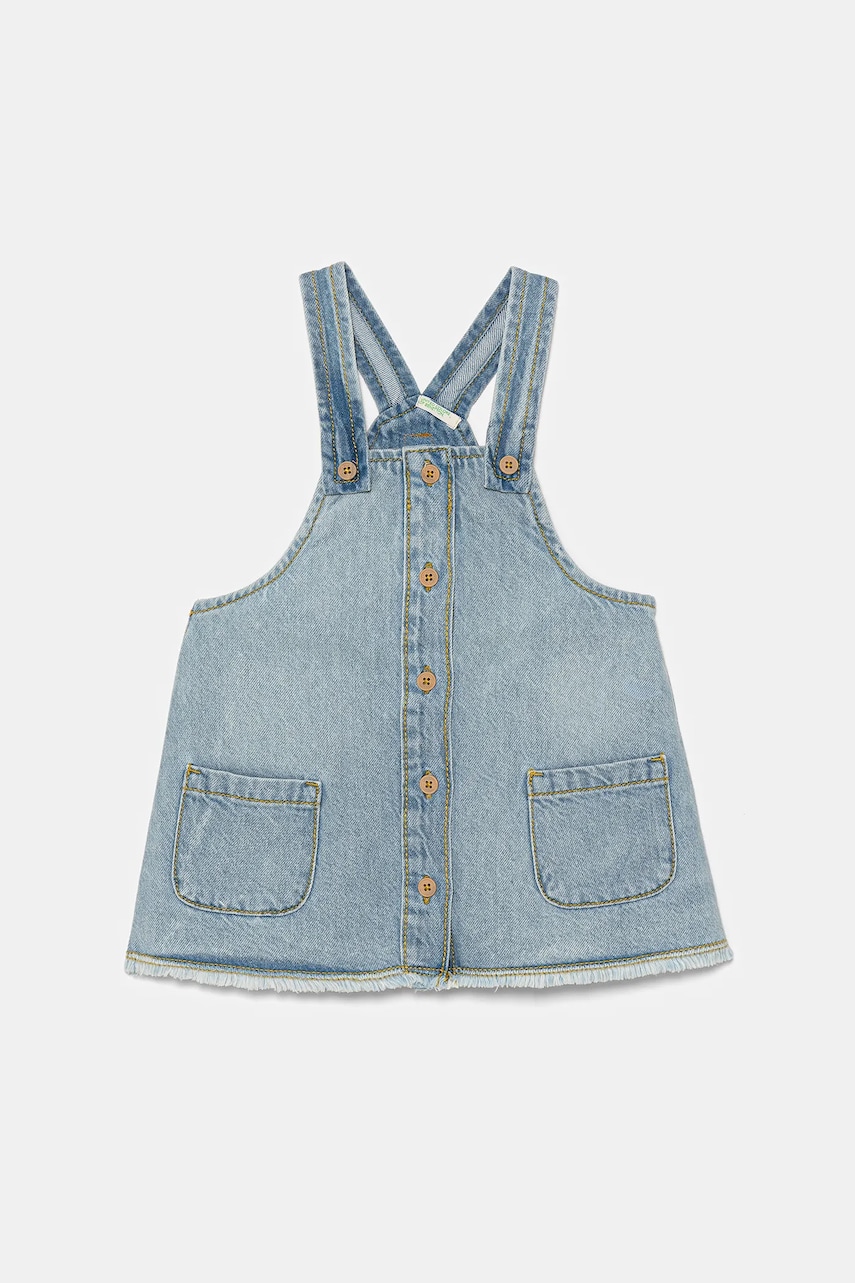 United Colors of Benetton rochie din denim pentru bebeluși mini, dreaptă, 45A7AT01C