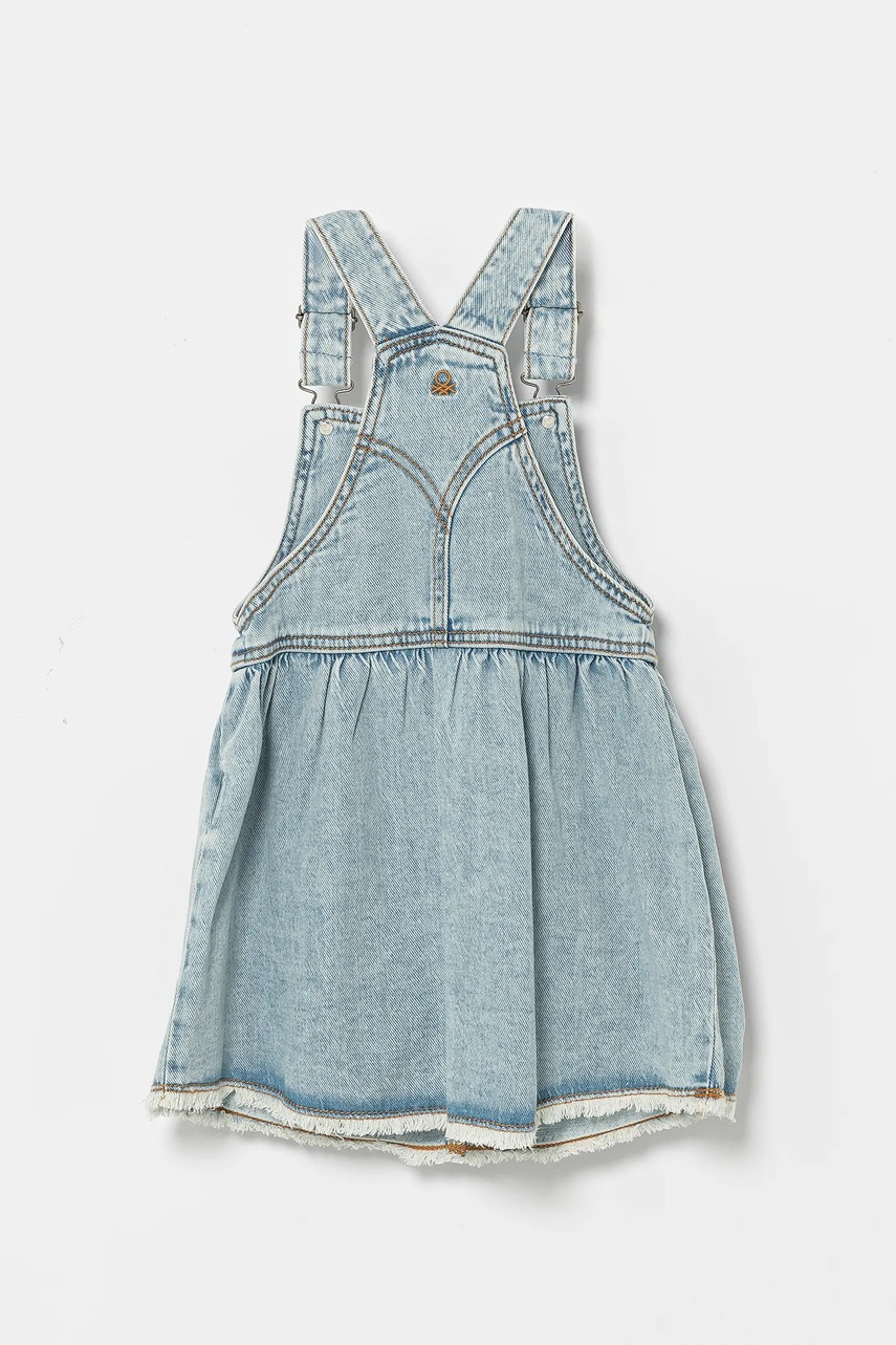 Детское джинсовое платье United Colors of Benetton midi расклешённое 4UTPGT00K
