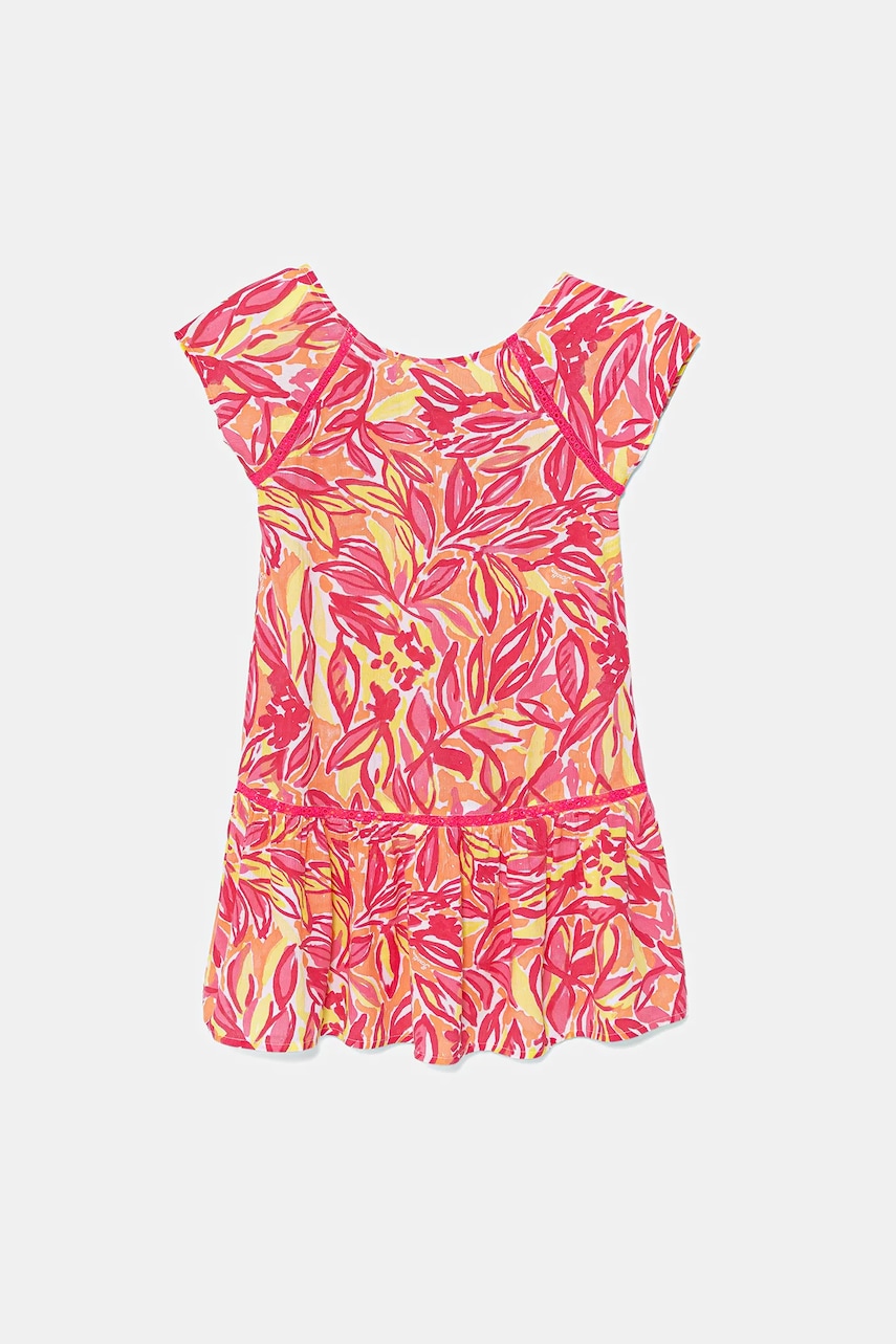 United Colors of Benetton rochie fete culoarea roz, mini, evazați, 4UIACV03G