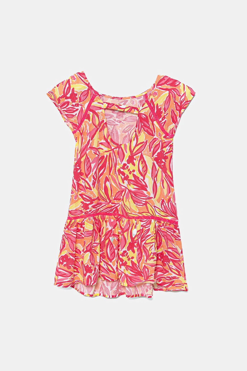 Детское платье United Colors of Benetton цвет розовый mini расклешённое 4UIACV03G