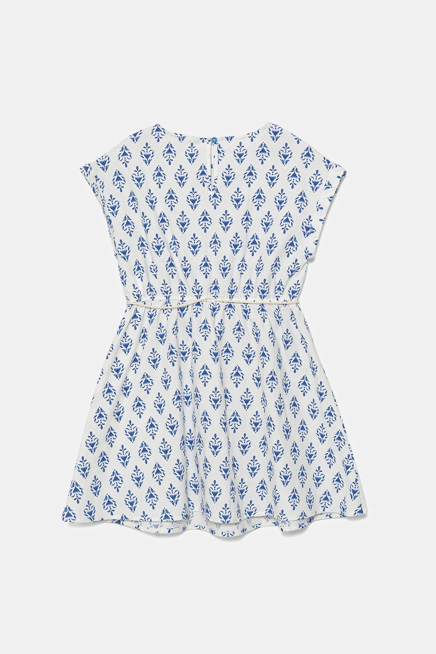 Хлопковое детское платье United Colors of Benetton midi расклешённое 4MMDCV03F