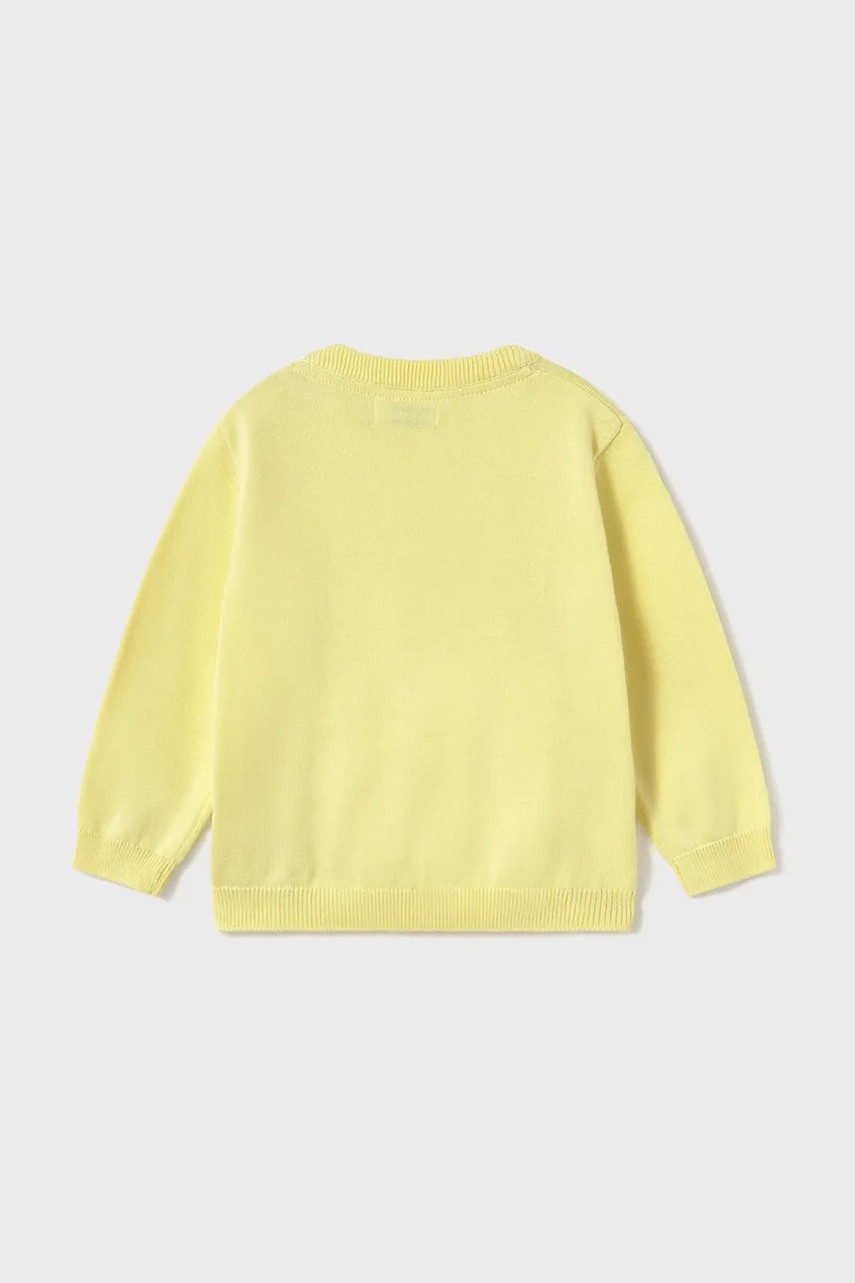 Детский хлопковый свитер Mayoral цвет жёлтый 303 Детский хлопковый свитер Mayoral цвет жёлтый 303