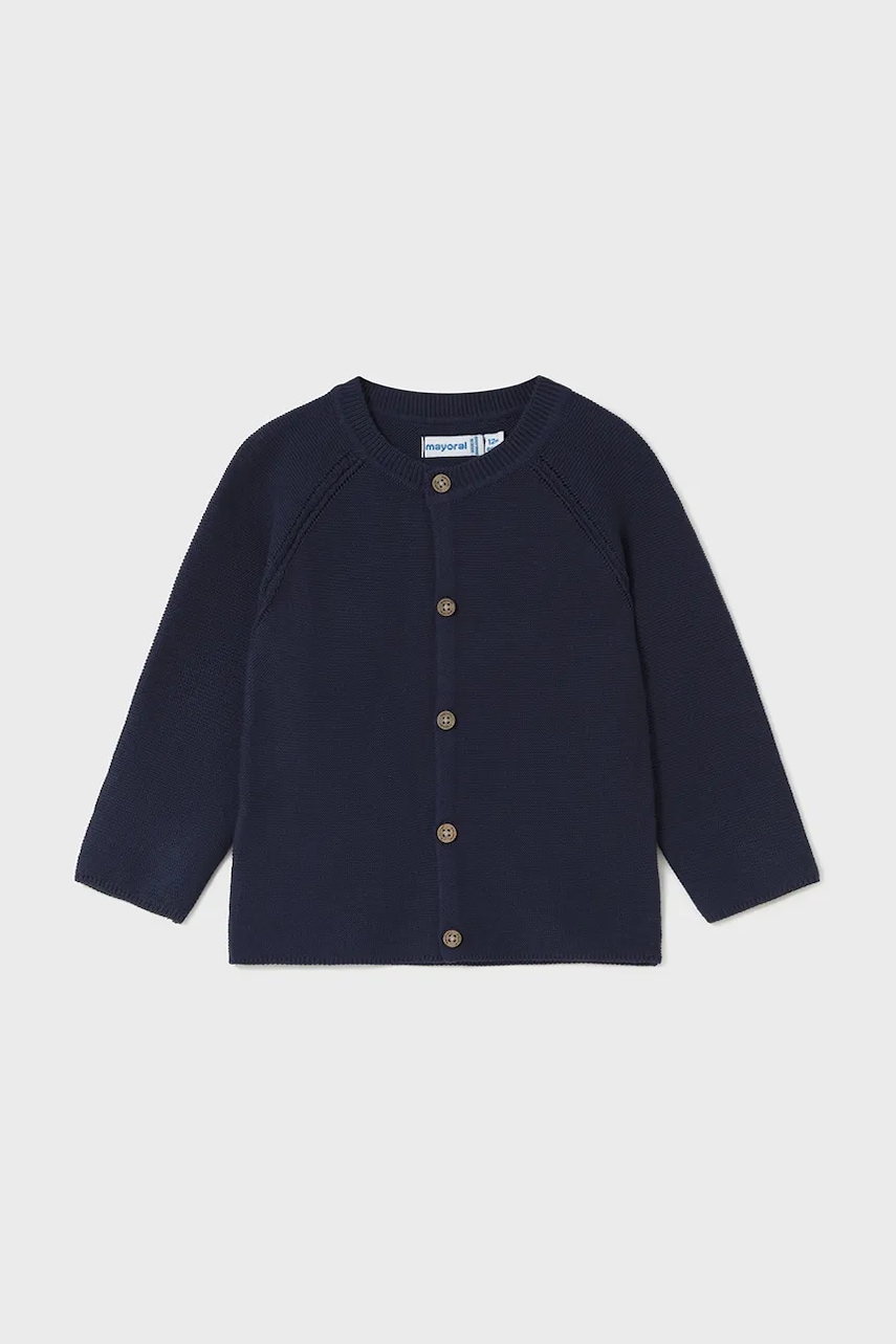 Mayoral cardigan din bumbac pentru copii culoarea albastru marin, light, 1306