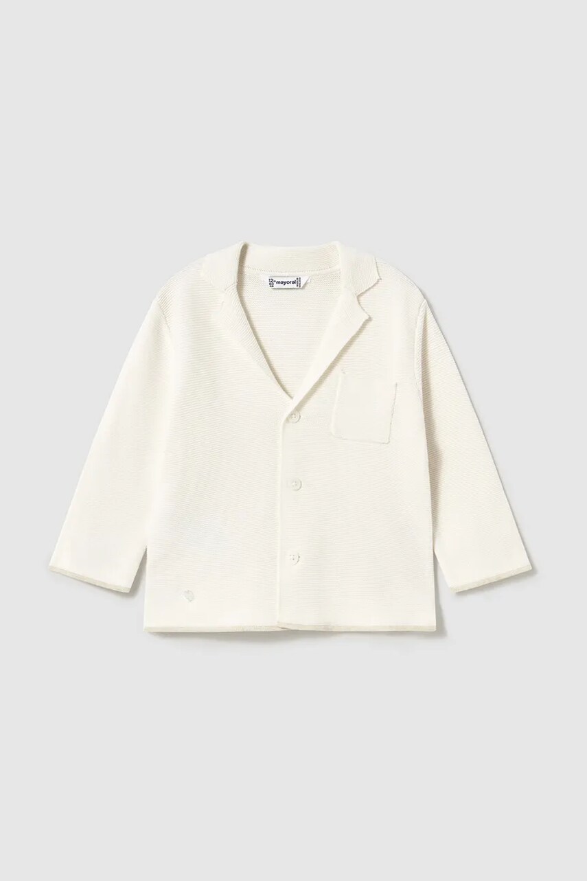 Mayoral cardigan din bumbac pentru copii culoarea bej, 1469