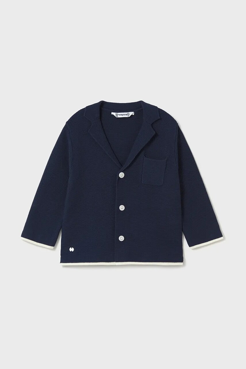 Mayoral cardigan din bumbac pentru copii culoarea albastru marin, 1469